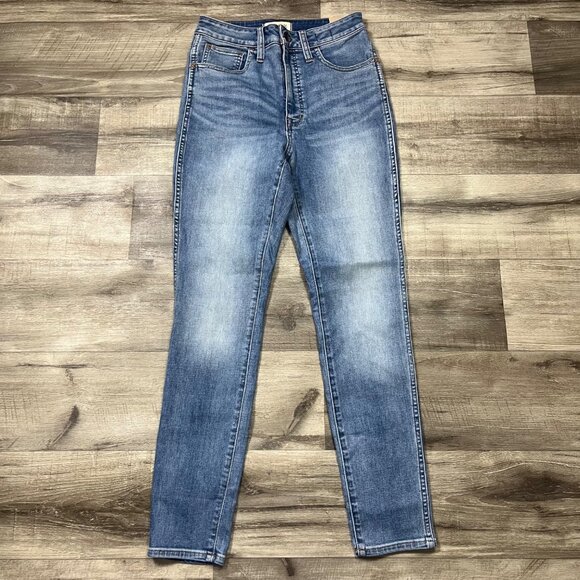 Madewell Curvy Roadtripper High Rise Denim Skinny Jeans Blue Women’s Sz 28 - Picture 1 of 10